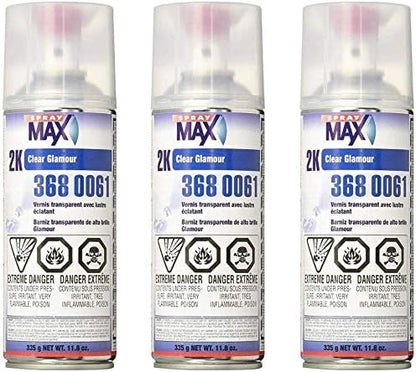 USC SprayMax 2K Glamour High Gloss Aerosol Clear (3 Pack)