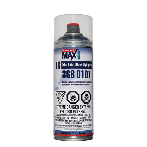 SprayMax 1K Trim Paint Black High Gloss, Aerosol, 11.3oz