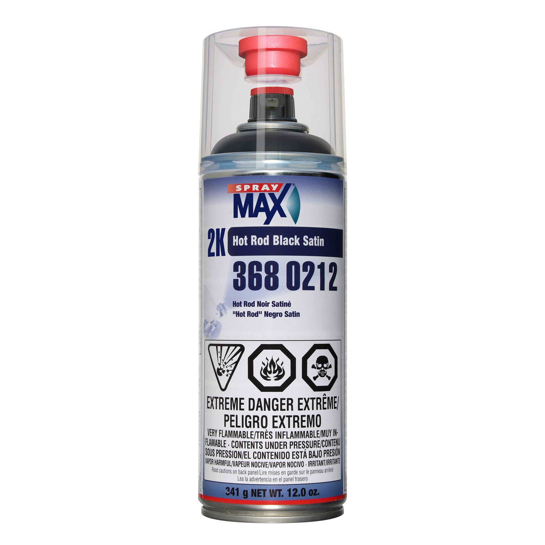 SprayMax 2K Hot Rod Black Satin - Aerosol, 12oz