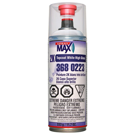 SprayMax 2K Topcoat White High Gloss - Aerosol, 11.7oz