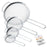 U.S. Kitchen Supply® - Set of 4 Premium Quality Fine Mesh Stainless Steel Strainers with Wide Resting Ear Design - 3", 4", 5.5" and 8" Sizes