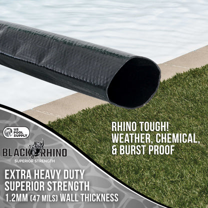 Pool Backwash Hose 1 1/2 Inch Diameter x 25 Feet - Discharge Hose for Pump, Sand Filter & Sump Pump Hoses - Burst Resistant Lay Flat Drainage Hoses for Inground & Above Ground Pools