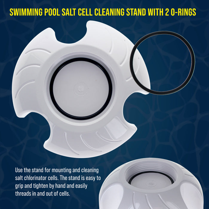 Pool Salt Cell Cleaning Stand - Replacement Compatible with Hayward GLX-CELLSTAND for Turbo Cells, 520670 IntelliChlor Acid Washing Kit - Chlorinator Cleaner, Remove Calcium Deposits