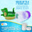 Dinosaur Floating Pool Chlorine Dispenser, Collapsible Base, Holds 3" Tablets, 10" Fun Cute Green T-Rex Dino Pet Animal Float Floater
