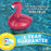 U.S. Pool Supply Flamingo Floating Spa, Hot Tub & Small Pool Chlorine and Bromine Dispenser - Holds 1" Tablets, 6 Flow Level Control Settings, Pink