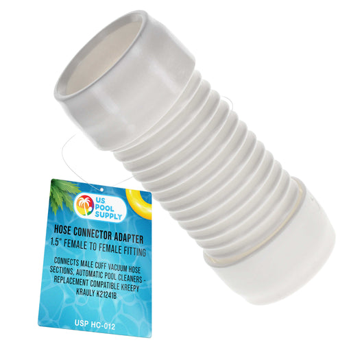 Hose Connector Adapter, 1.5" Female to Female Fitting - Connects Male Cuff Vacuum Hose Sections, Automatic Pool Cleaners - Replacement Compatible Pentair Kreepy Krauly K21241B