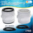 1.5" Pool Split Hose Connector Adapter with Gaskets, Pack of 2 - Hose Extender Joint Connection - Above Ground Replacement Compatible with Intex Pool Filter Pumps