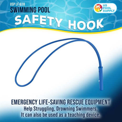 U.S. Pool Supply Swimming Pool Safety Hook - Emergency Life-Saving Rescue Equipment, Help Struggling, Drowning Swimmers, Teaching Preserver - Aluminum
