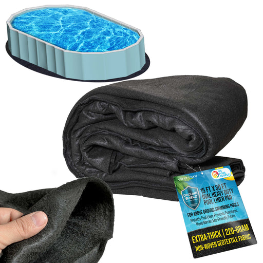 U.S. Pool Supply Ground Shield 15-Foot x 30-Foot Oval Heavy Duty Pool Liner Pad for Above Ground Swimming Pools, Protects Pool Liner Prevents Puncture