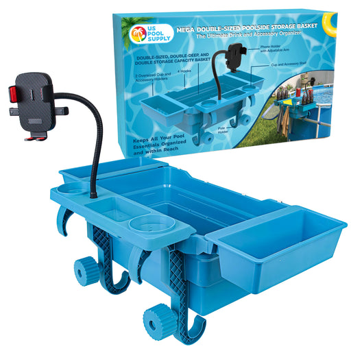 U.S. Pool Supply Extra-Large Poolside Storage Basket - Above Ground Pool