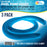 Above Ground Pool Hose Replacement 1.25" Diameter x 59" Long, Pack of 3 - Blue Premium Pool Filter Pump Hoses Compatible with Intex 607, 637 Pumps, 330, 530, 1000 GPH - 6 Metal Clamps