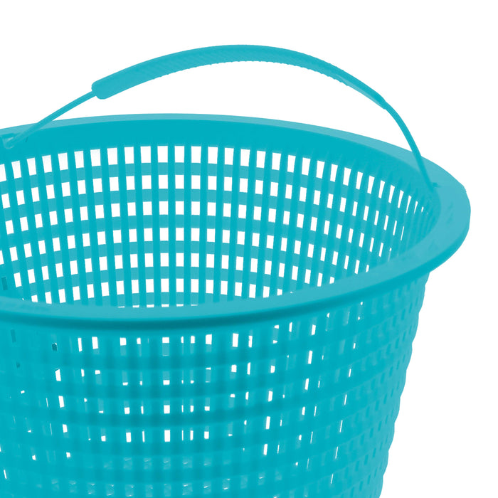 U.S. Pool Supply® Swimming Pool Teal Blue Plastic Skimmer Replacement Basket (Set of 2) - Skim Remove Leaves and Debris - 8" Top, 5.5" Bottom, 5" Deep - Not Weighted