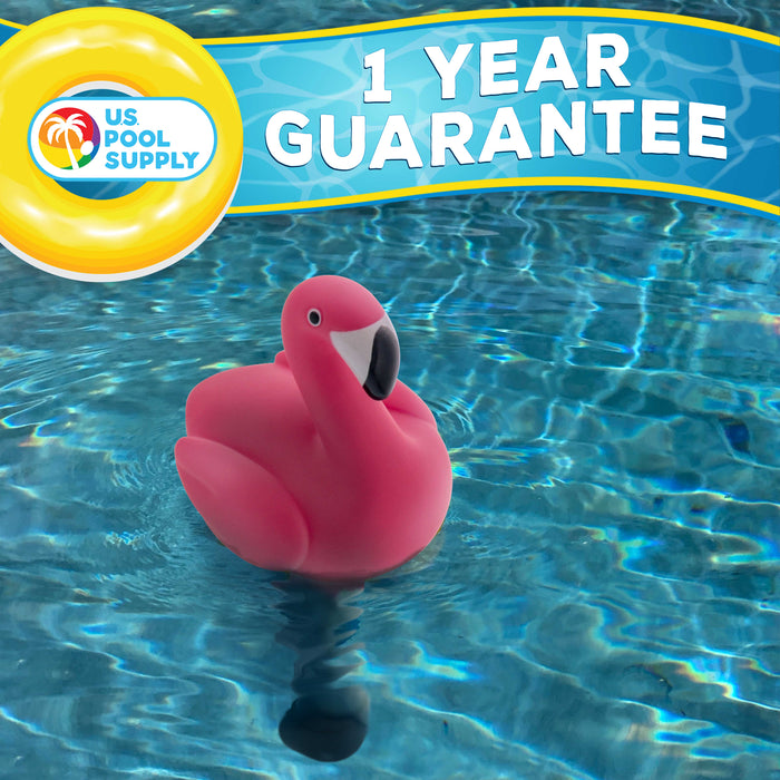 U.S. Pool Supply® Floating Flamingo Thermometer - Easy to Read Temperature Display, Measures up to 120° Fahrenheit & 50° Celsius - Swimming Pools, Spas, Kids Pools