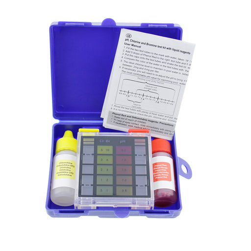 U.S. Pool Supply® Standard 3-Way Swimming Pool & Spa Test Kit, Tests Water for pH, Chlorine and Bromine