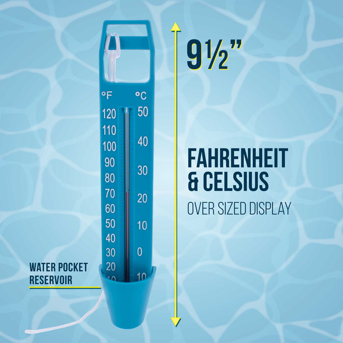 U.S. Pool Supply® Scoop Pool Thermometer with Jumbo Easy To Read Temperature Display