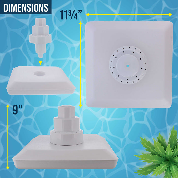 U.S. Pool Supply Floating Grecian Three Tier Waterfall Spray Fountain, Adjustable Distance, Pool Spray Aerator Cools Water Temperature, Fun Decoration