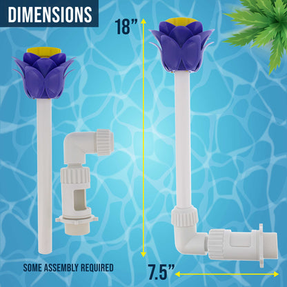 Swimming Pool Flower Shaped Waterfall Spray Fountain - Adjustable Sprinkle Distance, Pool Spray Aerator Cools Water Temperature