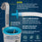Above Ground Pool Skimmer, Wall Mount Surface Skimmer - Automatically Skims Floating Leaves Debris - Extra-Large Collection Basket