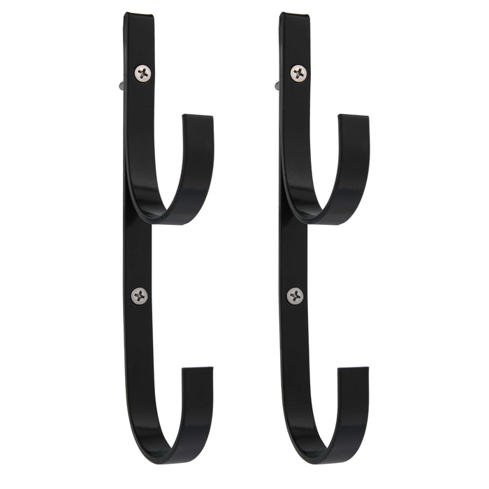 Black Aluminum Pole Hanger (2PCS) w/ Screws(4pcs)