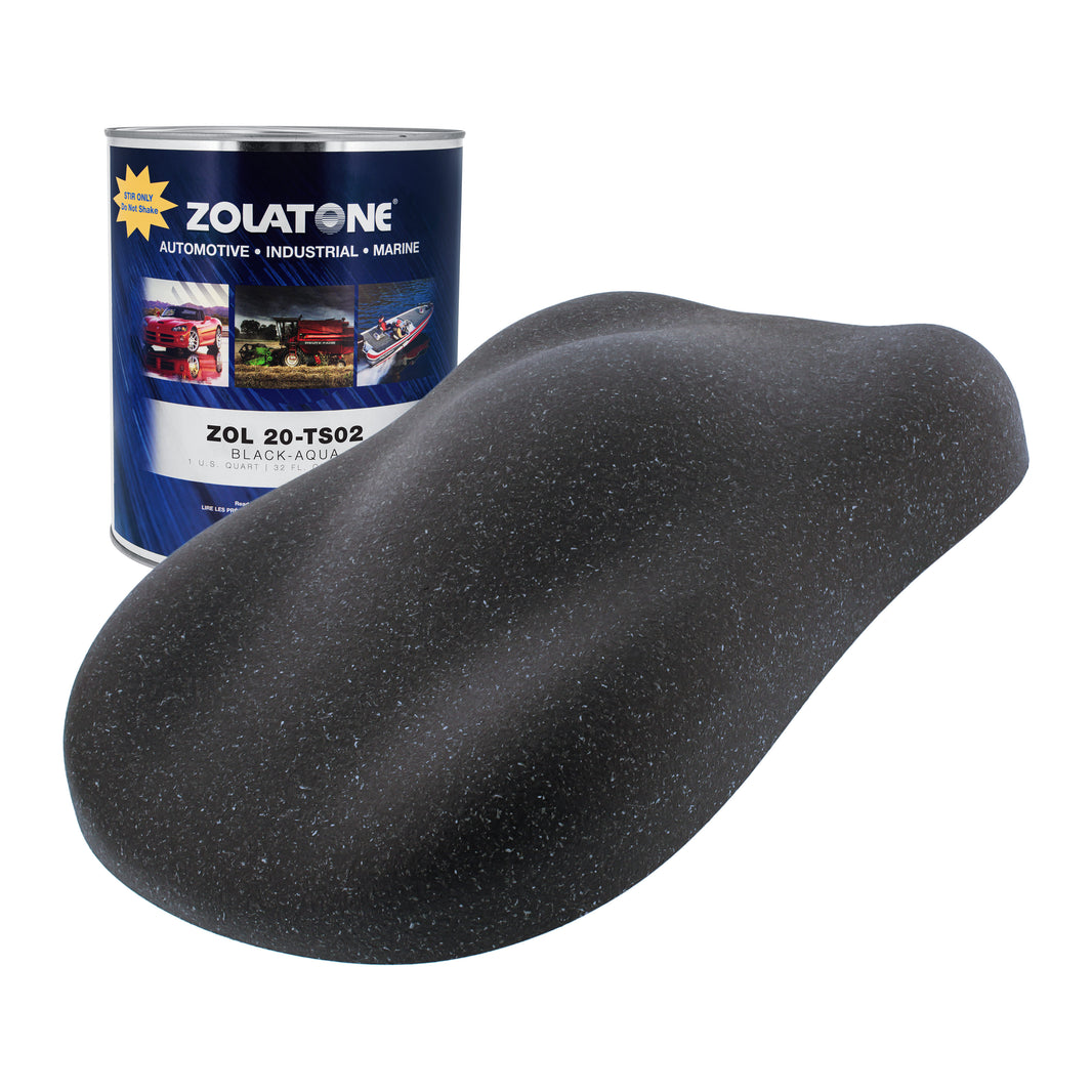Trunk Spatter- Black/Aqua Multi-Tone Spatter Finish Match to OEM Quart Size - Formerly Zolatone