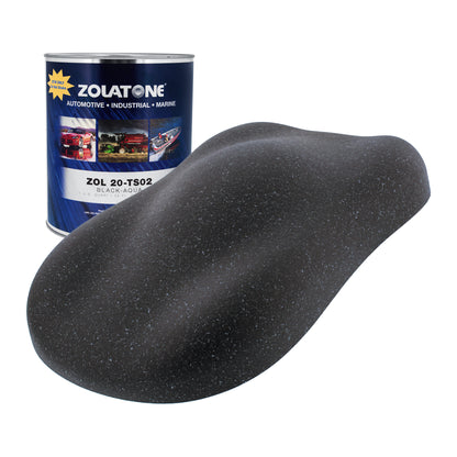 Trunk Spatter- Black/Aqua Multi-Tone Spatter Finish Match to OEM Quart Size - Formerly Zolatone