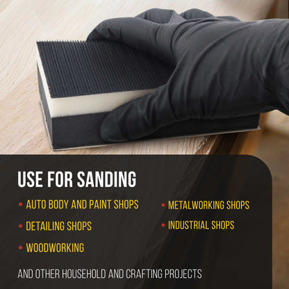 Pro Series Rectangle 5" x 2-3/4" Hand Sanding Block Adaptor Sheets to Convert Hook & Loop Sanding Block Pads to PSA Sticky Pads 2 Sheet Pack