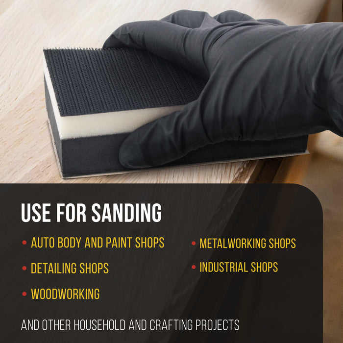 Dura-Gold Pro Series Rectangle 5" x 2-3/4" Hand Sanding Block Adaptor Sheets to Convert Hook & Loop Sanding Block Pads to PSA Sticky Pads 2 Sheet Pack