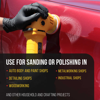 Pro Series 3" Hook & Loop DA Backing Plate Pad, 2 Pack, Flexible 14mm Thick Dual-Action Random Orbital Sander Polisher Pad Sandpaper Sanding