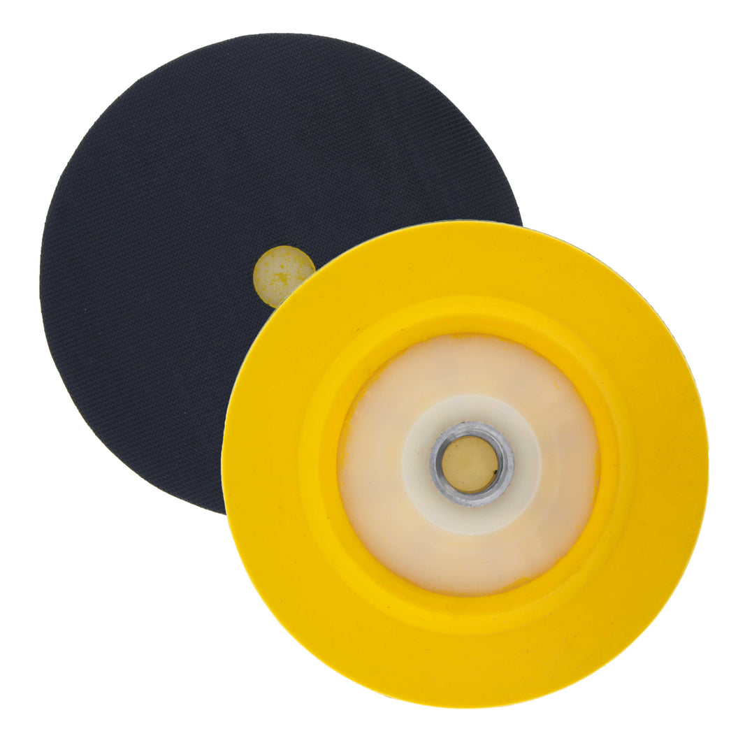 Pro Series 5" Super Flex Flexible Edge Polishing Buffing Hook and Loop Backing Pad, 5/8" - 11 Threads - Rotary Polisher Buffer Backup Pad