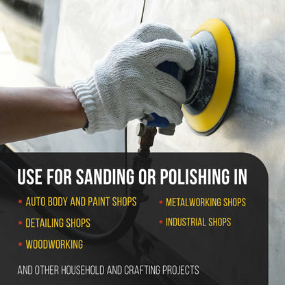 Pro Series 5" Hook & Loop DA Backing Plate Pad - 14mm Thick Medium Profile Edge, Dual-Action Random Orbital Sanding Pad, For Sander Polisher