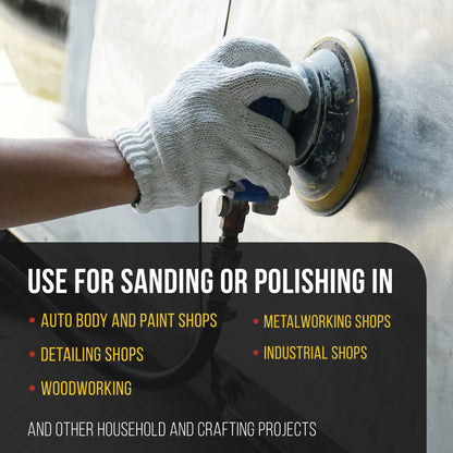 Pro Series 5" PSA DA Sander Backing Plate Pad - Flexible, Dual-Action Random Orbital Sanding Pad, Self-Adhesive Stickyback Sandpaper Discs