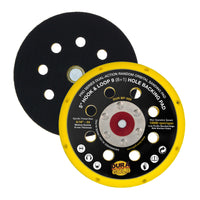 Pro Series 5" Hook & Loop DA Backing Plate Pad, 9 (8 + 1) Hole Pattern Dustless - Dual-Action Random Orbital Sanding Pad, For Sander Auto