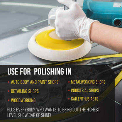 Pro Series 6" Super Flex Flexible Edge Polishing Buffing Hook and Loop Backing Pad, 5/8" - 11 Threads - Rotary Polisher Buffer Backup Pad