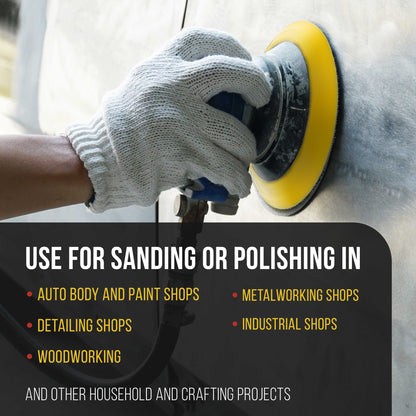 Pro Series 6" Hook & Loop DA Backing Plate Pad - 14mm Thick Medium Profile Edge, Dual-Action Random Orbital Sanding Pad, For Sander Polisher