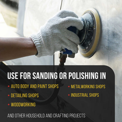 Pro Series 6" Hook & Loop DA Backing Plate Pad - Low Profile Edge, Dual-Action Random Orbital Sanding Pad, Sander Polisher Auto Woodworking