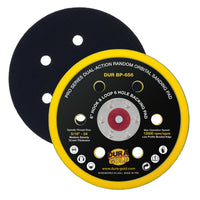 Pro Series 6" Hook & Loop DA Backing Plate Pad, 6 Hole Pattern Dustless - Dual-Action Random Orbital Sanding Pad, For Sander Polisher Auto