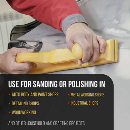 Pro Series Rigid Longboard Hand Sanding File Block, Both Hook & Loop Backing and PSA Backing Conversion Adapter Pad, Rolls 16-1/2" Sandpaper