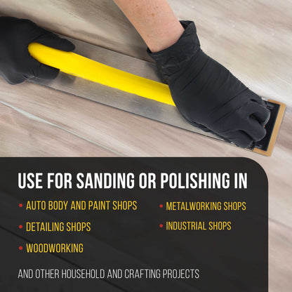 Pro Series Longboard Hand Sanding File Sander Block - Hook & Loop Backing and PSA Backing Conversion Adapter Pad, Clip-On, Rolls Sand Sheets