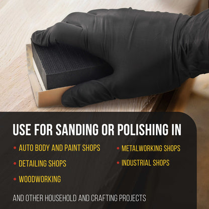 Pro Series Rectangle 5" x 2-3/4" Dual Density 2 Sided EVA Sanding Block, Hook & Loop Backing, 2 Pack - PSA Sandpaper Conversion Adapter Pad