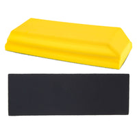 Pro Series Rectangle 7-3/4" x 2-3/4" Hand Sanding Block Pad with Hook & Loop Backing and PSA Sandpaper Conversion Adapter Pad - Sand Paint