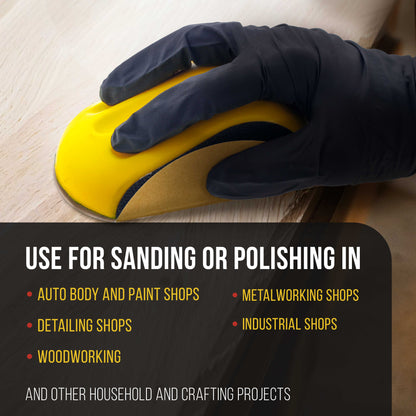 Pro Series 6" Mouse-Shaped Hand Sanding Block Pad for Hook & Loop, PSA 6" DA Sanding Discs, 2 Pack, Conversion Adapter Pad for PSA Sandpaper