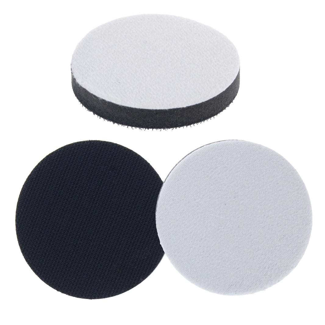 Pro Series 3" x 10mm Soft Density Interface Pad, 3 Pack - Hook & Loop Foam Cushion Used Between Sander Sanding Discs, Polisher Polishing Pad