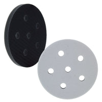 Pro Series 5" x 10mm Soft Density Interface Pad, 5 Hole Pattern Dustless, 2 Pack - Hook & Loop, Between Vacuum Sander Sanding Discs Polisher