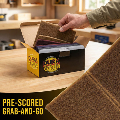 Premium 6" x 9" 10 Scuff Pad Variety Pack, 2 Each Maroon, Gray, Gold, Purple and White - Scuffing, Scouring, Sanding, Cleaning, Automotive