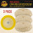 Dura-Gold 3 Pack of 8" 100% Premium Wool Hook & Loop Grip Buffing Pads with a 7" Flexible Edge Backing Plate - Compound Cutting, Polishing - Polisher