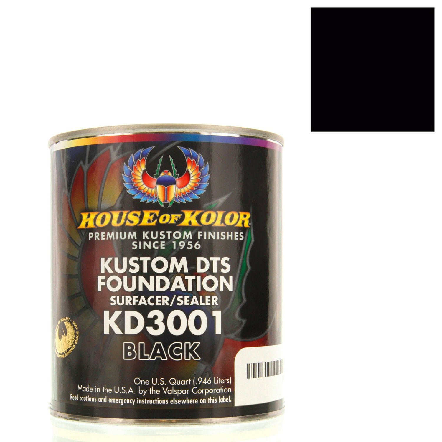 Black - Custom Dts Foundation Surfacer Sealer Epoxy Primer, 1 Gallon House of Kolor