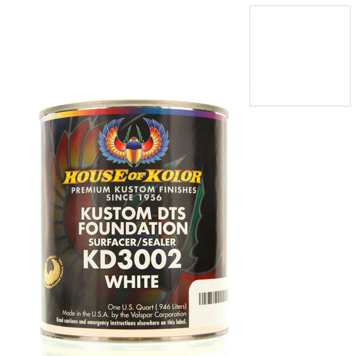 White - Custom Dts Foundation Surfacer Sealer Epoxy Primer, 1 Gallon House of Kolor