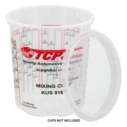 Paint Mixing Cup Lids Only (Box of 50) Pint Size - Exclusively Fits Custom Shop/Cups, 16 Ounce Size - Auto Paint Cup Lids for Acrylic