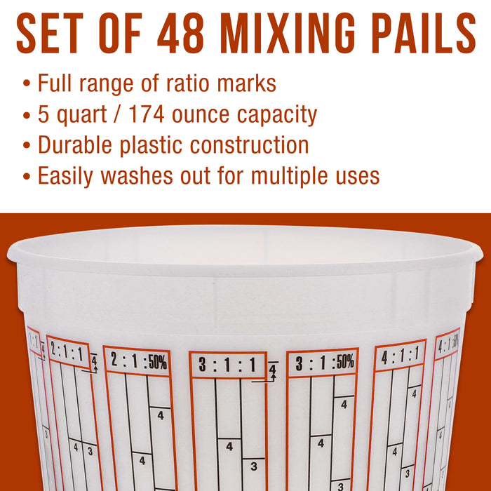 174 ounce Volume Paint and Epoxy Mixing Cups - 48 Pack — TCP Global