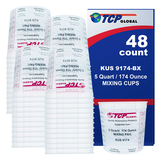 Box of 100 Mix Cups, Quart size, 32 ounce Volume Paint & Epoxy Mixing Cups  - Mix Cups Are Calibrated with Multiple Mixing Ratios, Plus 12 Bonus Lids